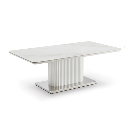 Aspen Coffee Table Ceramic Table Top MDF Structure Stainless Steel